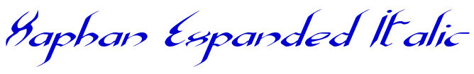 Xaphan Expanded Italic الخط